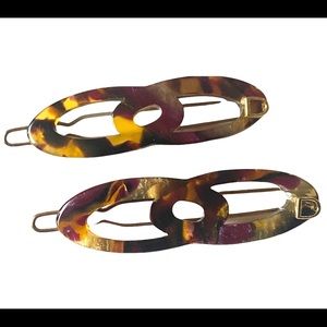 Devisage Lux Vintage French Barrettes circa 1980’s, Handmade in Paris, Last Pair